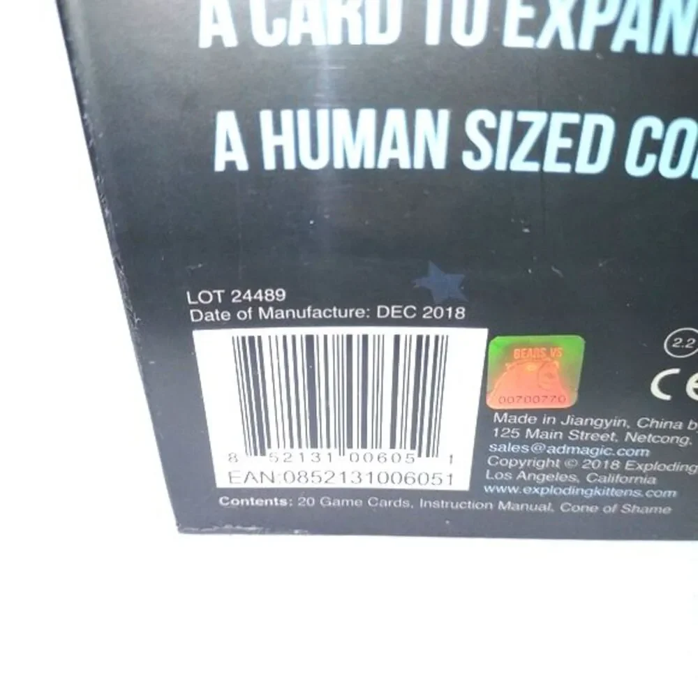 Imploding Kittens, 20 Card Exploding Kittens Expansion Pack, NWT, Plastic Sealed